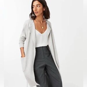 J.Crew Juliette Sweater Blazer Light Gray Heather Coatigan – Size Small
